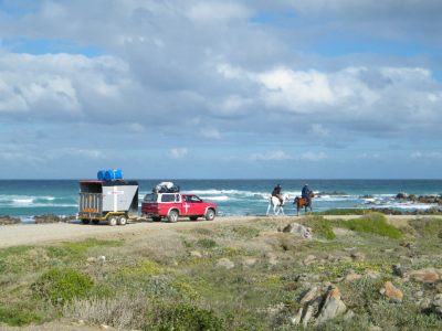 Martin and Braam with their whole rig at Cape Augulhas.