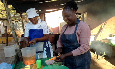 This soup kitchen is one of a number of outreaches to  people affected by the miners' strike in the Rustenburg area.