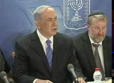 Israeli Prime Minister Benjamin Netanyahu addresses the nation. (PHOTO: CBN screenshot).