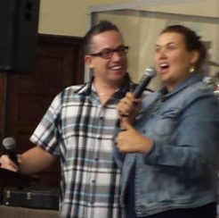 Joshua and Janet Mills sharing their marriage story in East London.