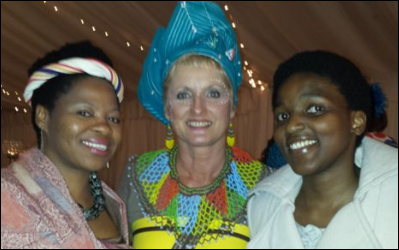  Erna Goedhart (centre) with guests at the Unity Corporation launch, Siki Dlanga (left)and Tando Keke.