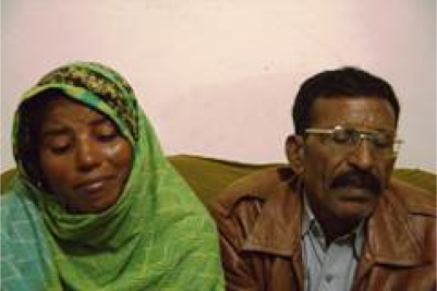 Yasmeen Bibi and Mukhtar Masih, sister and father of murdered Shama Masih  4 Nov Punjab, Pakistan (PHOTO: Asif Aqeel).
