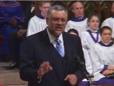 South African Ambassador to the United States Ibrahim Rasool speaking in the National Cathedral in Washington in December 2013 at the official National Memorial Service for Nelson Mandela. (Screenshot from the Washington National Cathedral website: http://www.nationalcathedral.org/exec/cathedral/mediaPlayer2013?MediaID=MED-6FKGU-470019&EventID=CAL-6FD7T-UD001E) 