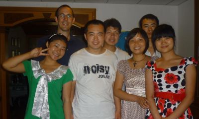 Grant with some of his university students in China.
