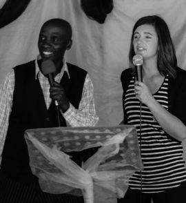 Team leader, Hayley Braun at a church in Area Q, Walmer Township, during last year's Bethel team visit.