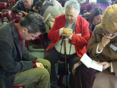 Prayer Summit delegates worship the Lord.