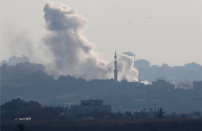 Smoke rises from an Israeli air strike in the Gaza Strip, retaliating to a missile that reached the air over Tel Aviv this week. (Reuters/Baz Ratner) - See more at: http://www.christianlifenews.com/world/43804-israel-launches-gaza-air-attack-preparing-for-possible-ground-invasion#sthash.ylguXp8E.dpuf