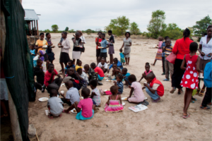 The team prepared a feast for the locals at Akweire Family Church after dropping of food and other provisions.